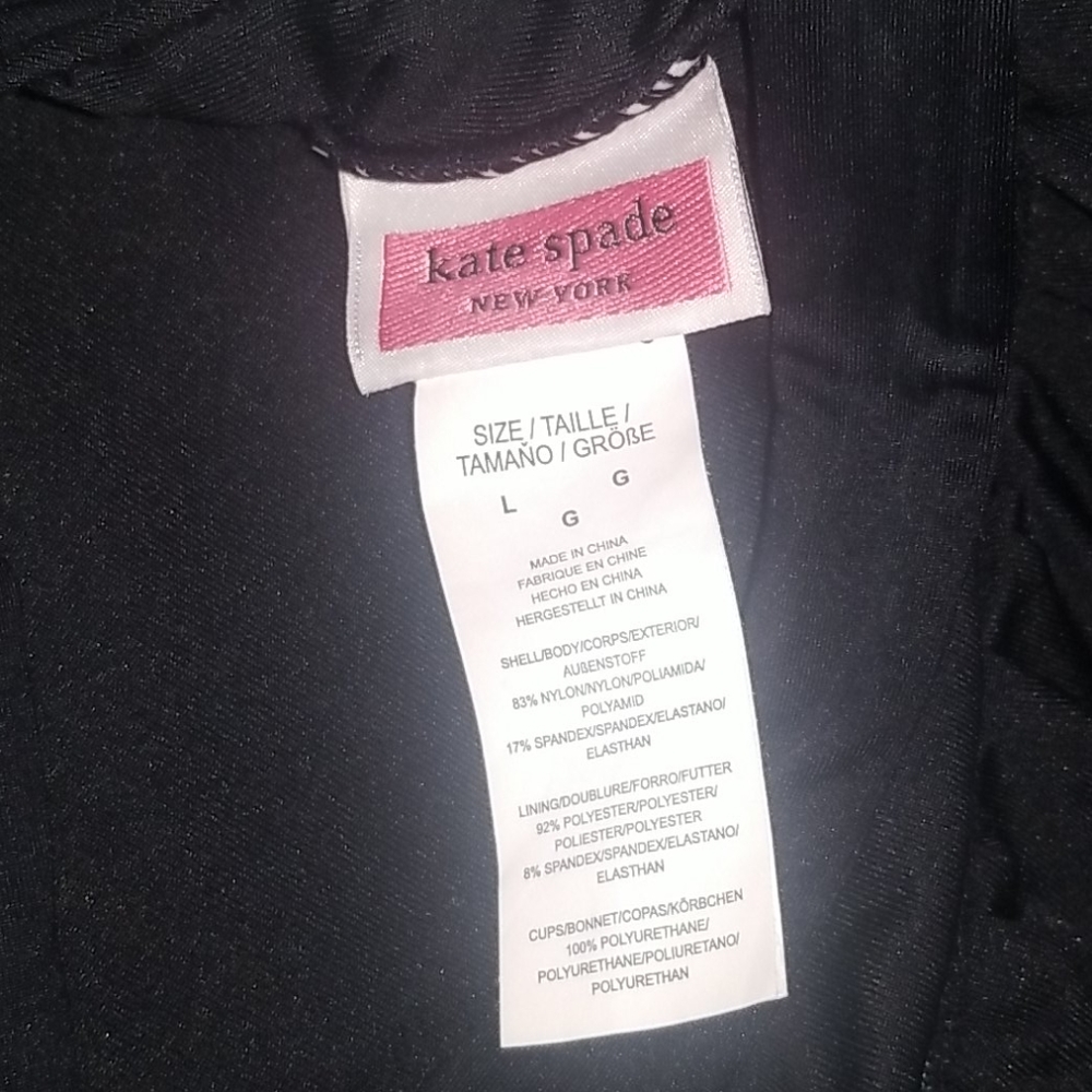 EUC Kate Spade Black Halter One Piece Swimsuit size Large - Picture 8 of 8